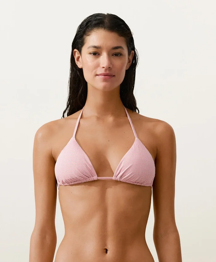 Stripe Triangle Bikini Top Stripe Triangle Bikini Top