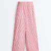 Striped 100% Cotton Straight-Leg Trousers Striped 100% Cotton Straight-Leg Trousers