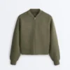Striped Bomber Jacket with Soft-Touch Modal Striped Bomber Jacket with Soft-Touch Modal