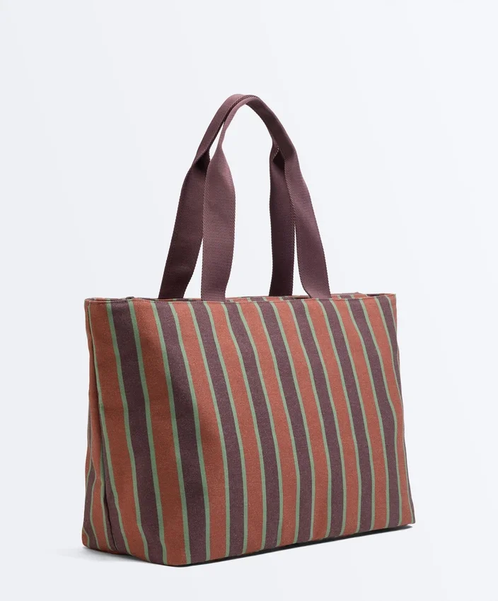 Striped Canvas Tote Bag Striped Canvas Tote Bag