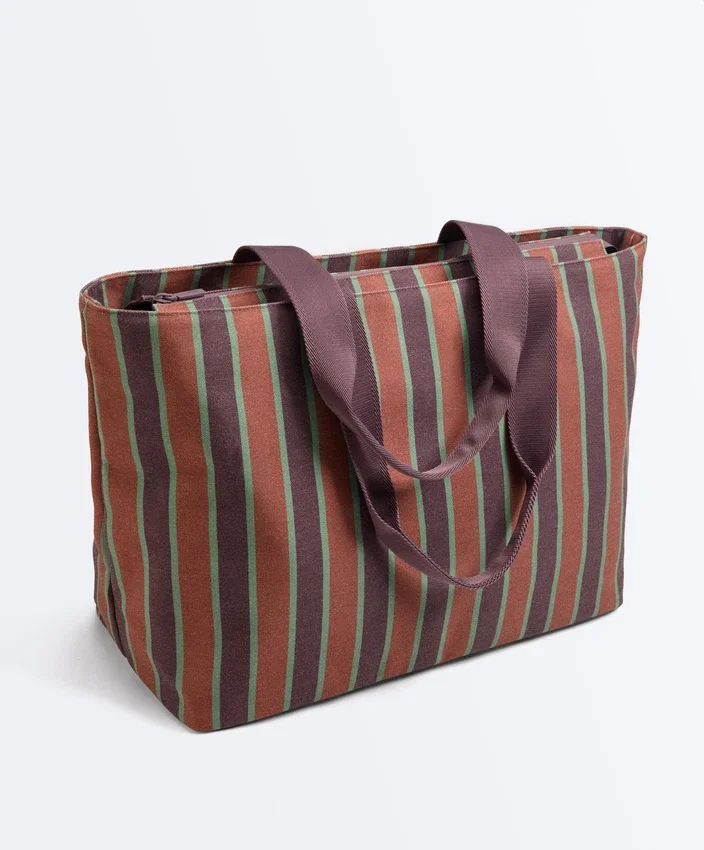 Striped Canvas Tote Bag Striped Canvas Tote Bag