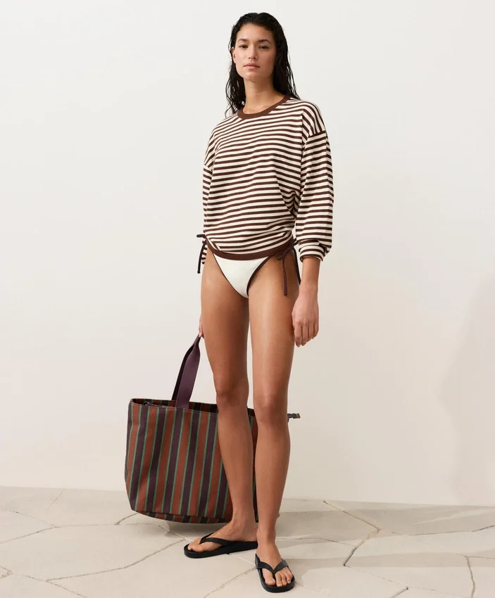 Striped Canvas Tote Bag Striped Canvas Tote Bag
