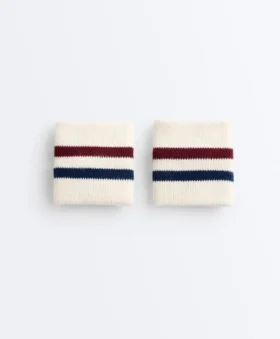 Striped Cotton Blend Sport Wristbands
