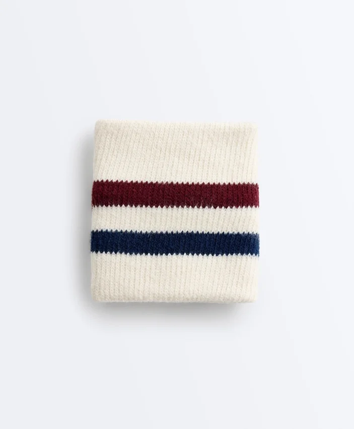 Striped Cotton Blend Sport Wristbands Striped Cotton Blend Sport Wristbands