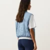 Striped Cotton Blend Vest Striped Cotton Blend Vest