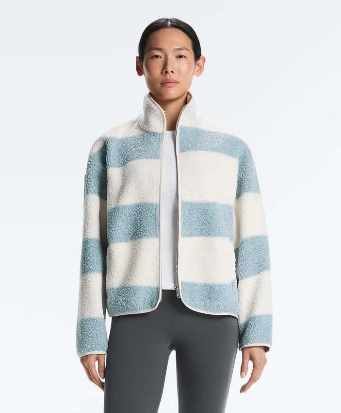 Striped Faux-Shearling Bomber Jacket Striped Faux-Shearling Bomber Jacket
