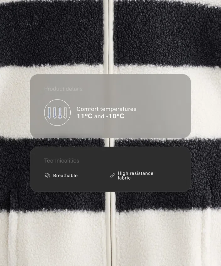 Striped Faux-Shearling Bomber Jacket Striped Faux-Shearling Bomber Jacket