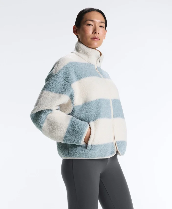 Striped Faux-Shearling Bomber Jacket Striped Faux-Shearling Bomber Jacket