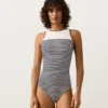 Striped Halter Swimsuit Striped Halter Swimsuit