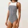 Striped Halter Swimsuit Striped Halter Swimsuit