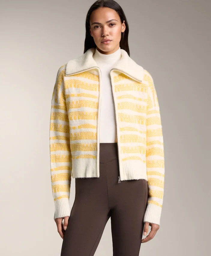 Striped Jacquard Knit Jacket Striped Jacquard Knit Jacket