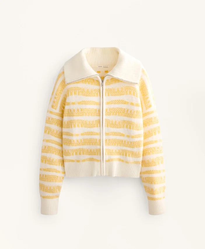 Striped Jacquard Knit Jacket Striped Jacquard Knit Jacket