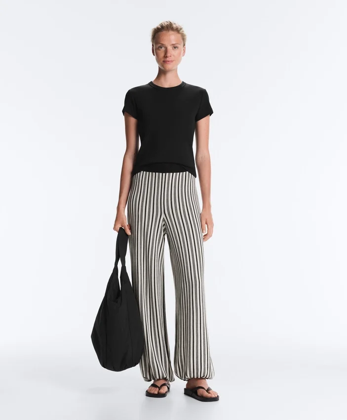 Striped Knit Bloomer Trousers Striped Knit Bloomer Trousers