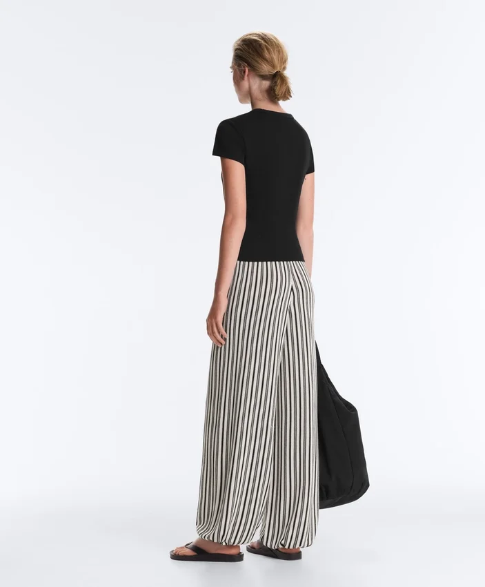 Striped Knit Bloomer Trousers Striped Knit Bloomer Trousers