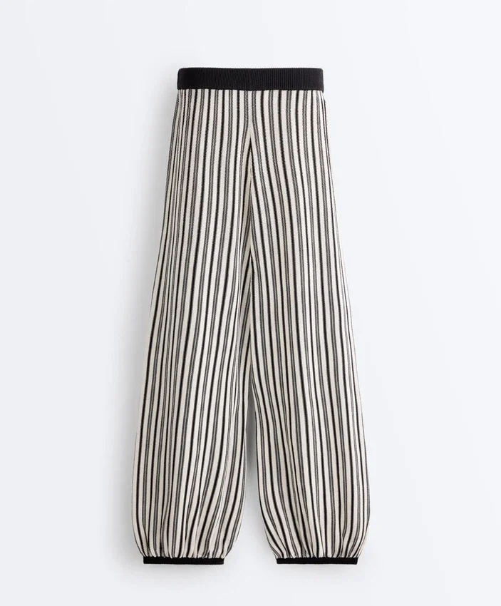 Striped Knit Bloomer Trousers Striped Knit Bloomer Trousers