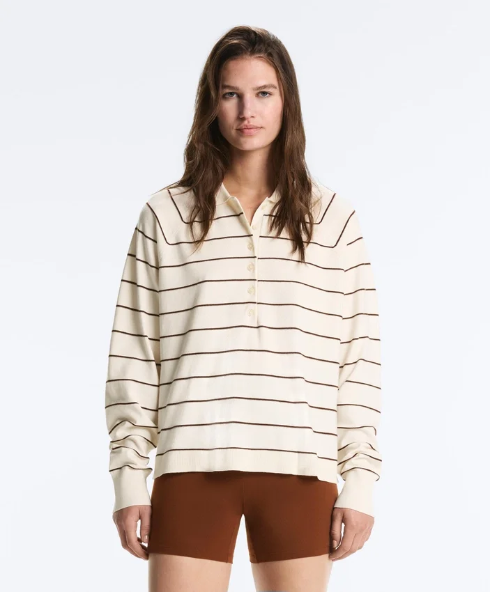 Striped Long-Sleeve Polo Shirt Striped Long-Sleeve Polo Shirt
