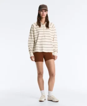 Striped Long-Sleeve Polo Shirt