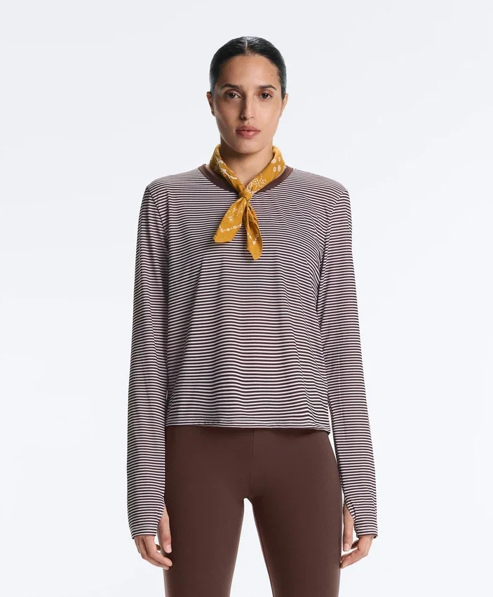 Striped Long-Sleeved Technical T-Shirt Striped Long-Sleeved Technical T-Shirt