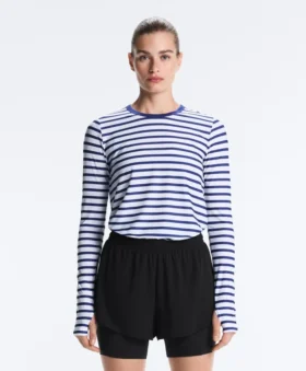 Striped Long-Sleeved Technical T-Shirt