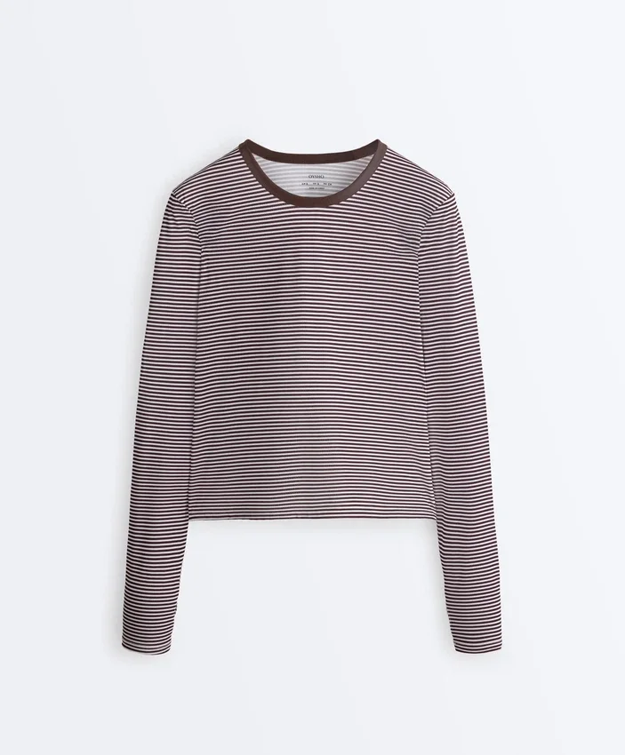Striped Long-Sleeved Technical T-Shirt Striped Long-Sleeved Technical T-Shirt