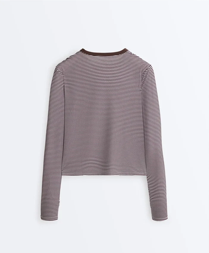 Striped Long-Sleeved Technical T-Shirt Striped Long-Sleeved Technical T-Shirt