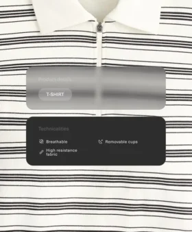 Striped Seamless Short-Sleeved Polo Shirt