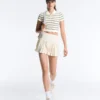 Striped Seamless Short-Sleeved Polo Shirt Striped Seamless Short-Sleeved Polo Shirt
