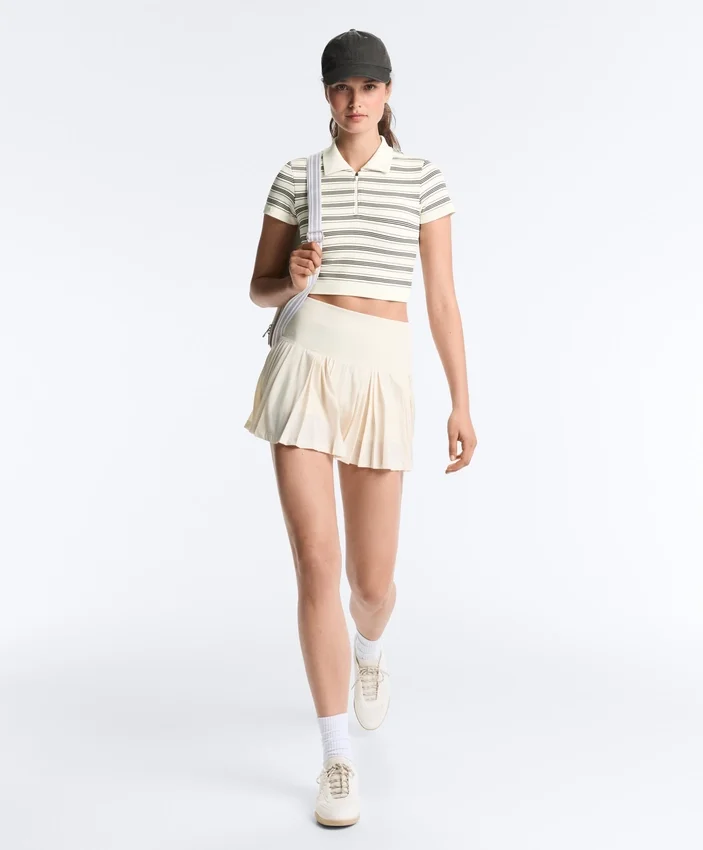 Striped Seamless Short-Sleeved Polo Shirt Striped Seamless Short-Sleeved Polo Shirt