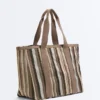 Striped Shopper Bag