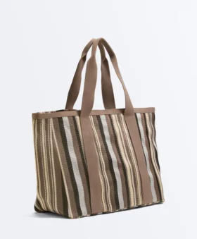 Striped Shopper Bag