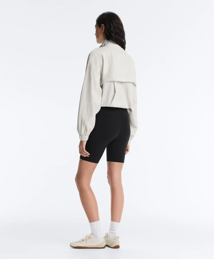 Striped Stretch Overlay Jacket Striped Stretch Overlay Jacket