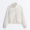 Striped Stretch Overlay Jacket Striped Stretch Overlay Jacket