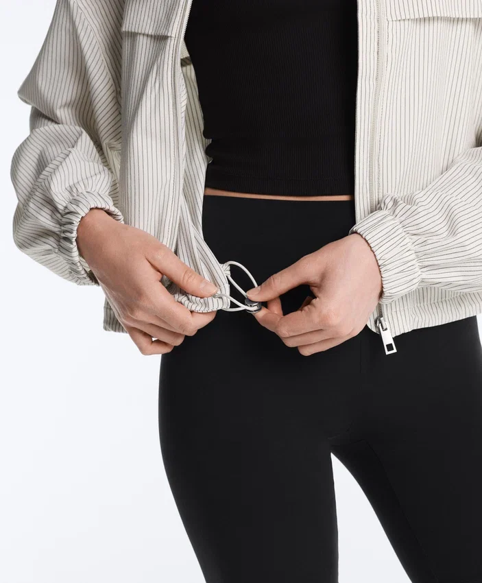 Striped Stretch Overlay Jacket Striped Stretch Overlay Jacket