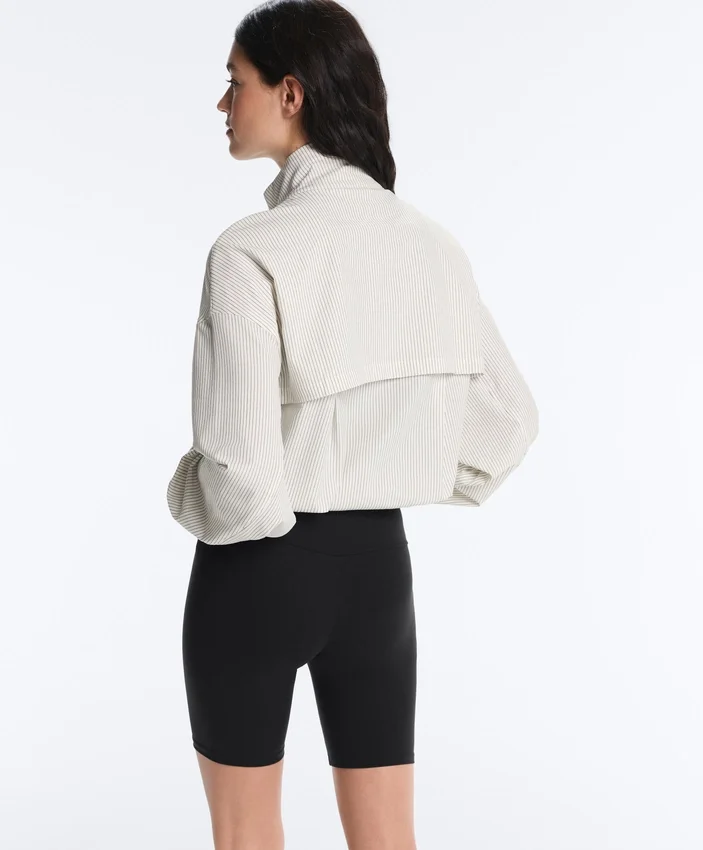 Striped Stretch Overlay Jacket Striped Stretch Overlay Jacket