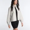 Striped Stretch Overlay Jacket Striped Stretch Overlay Jacket