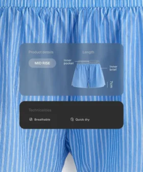 Striped Technical Shorts