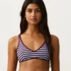 Striped Textured Halter Bikini Top Striped Textured Halter Bikini Top