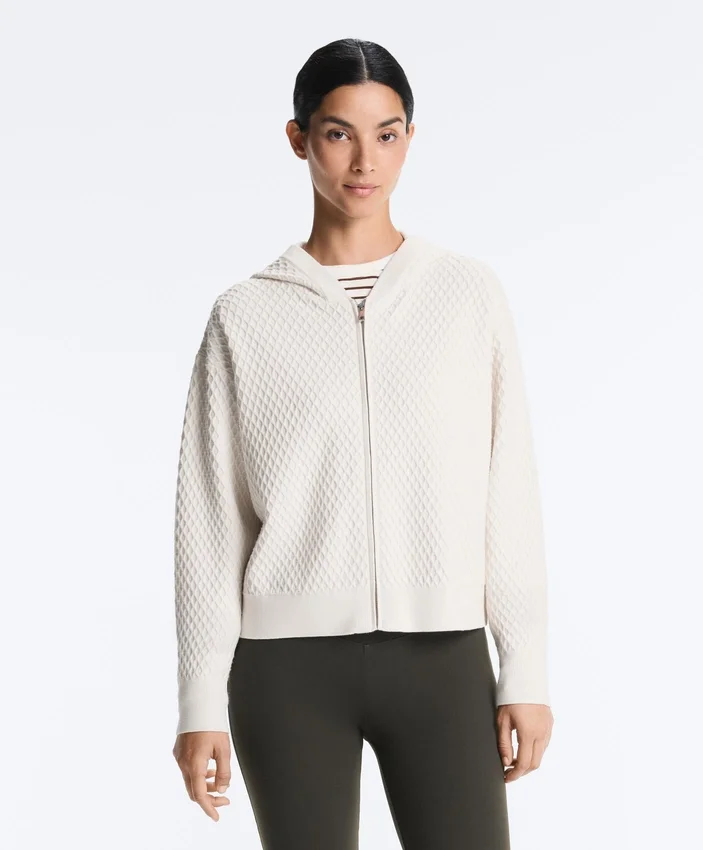 Structured Knit Hooded Jacket Structured Knit Hooded Jacket