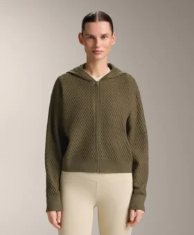 Structured Knit Hooded Jacket