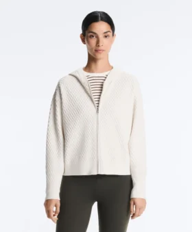 Structured Knit Hooded Jacket