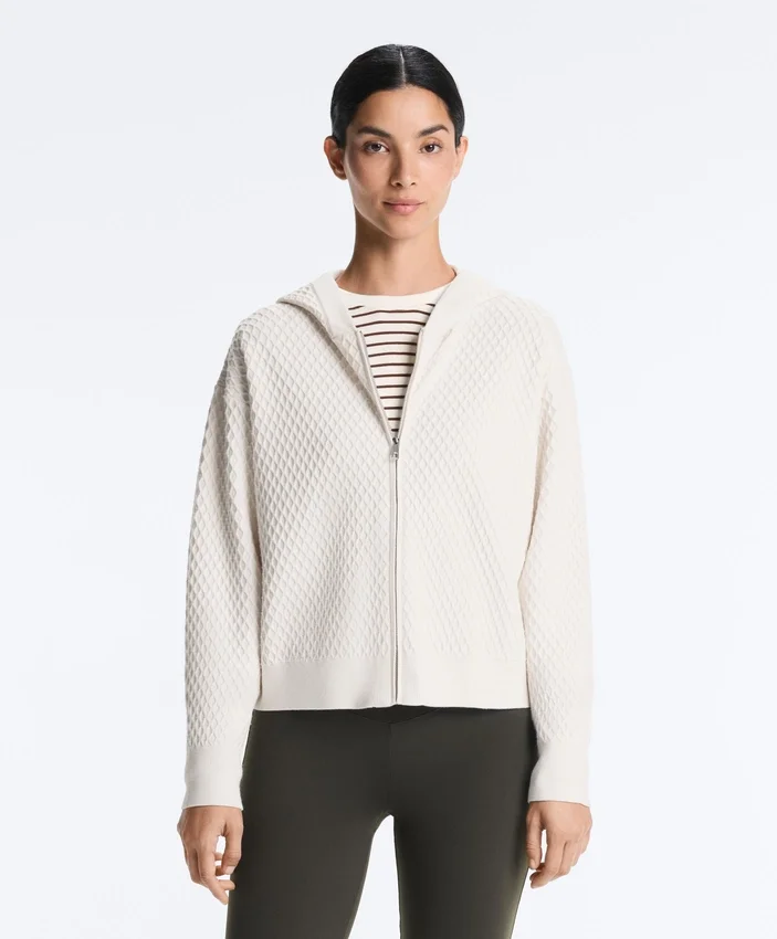Structured Knit Hooded Jacket Structured Knit Hooded Jacket