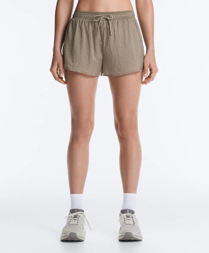 Technical 2-in-1 Checked Mid-Rise Shorts Technical 2-in-1 Checked Mid-Rise Shorts