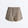 Technical 2-in-1 Checked Mid-Rise Shorts Technical 2-in-1 Checked Mid-Rise Shorts