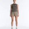 Technical Sleeveless T-Shirt with Text Technical Sleeveless T-Shirt with Text