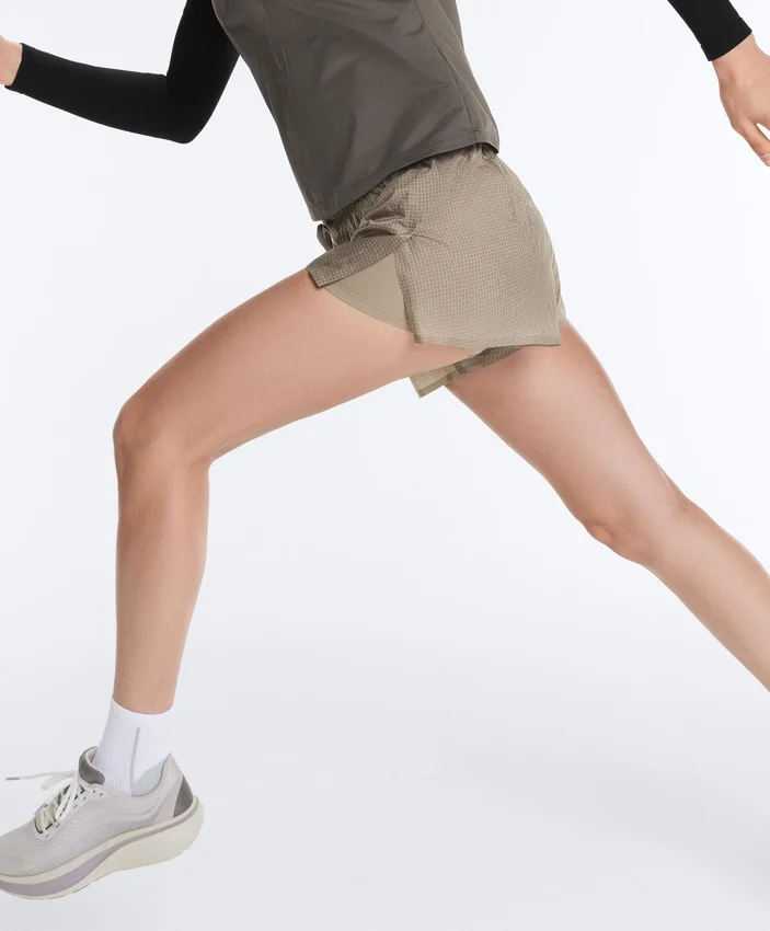 Technical 2-in-1 Checked Mid-Rise Shorts Technical 2-in-1 Checked Mid-Rise Shorts