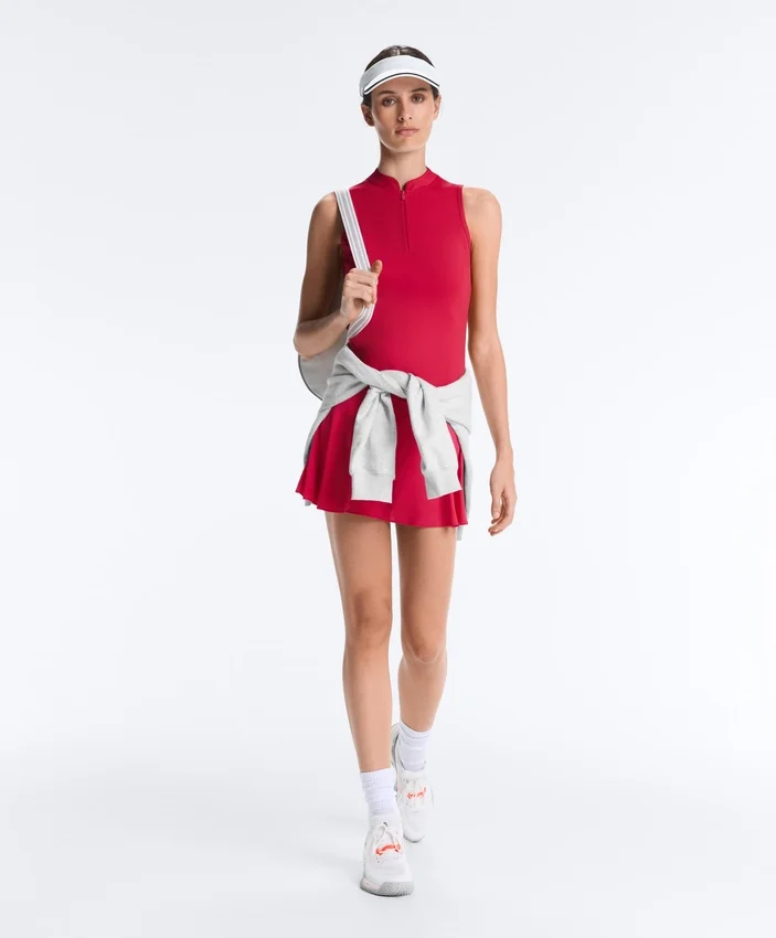 Technical Sleeveless T-Shirt with Half Zip Technical Sleeveless T-Shirt with Half Zip