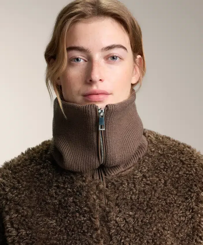 Textured Faux-Shearling Jacket Textured Faux-Shearling Jacket