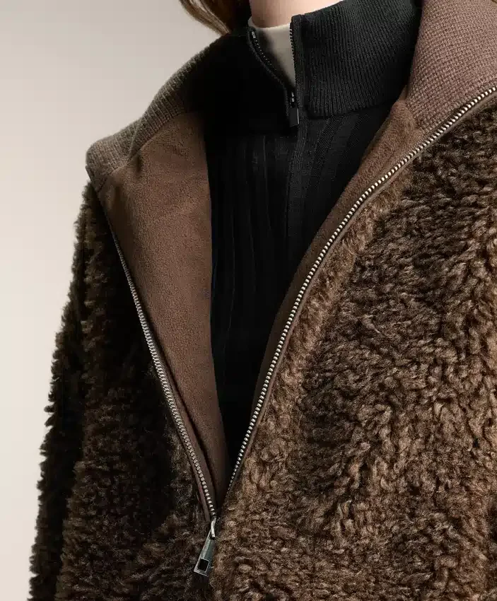 Textured Faux-Shearling Jacket Textured Faux-Shearling Jacket