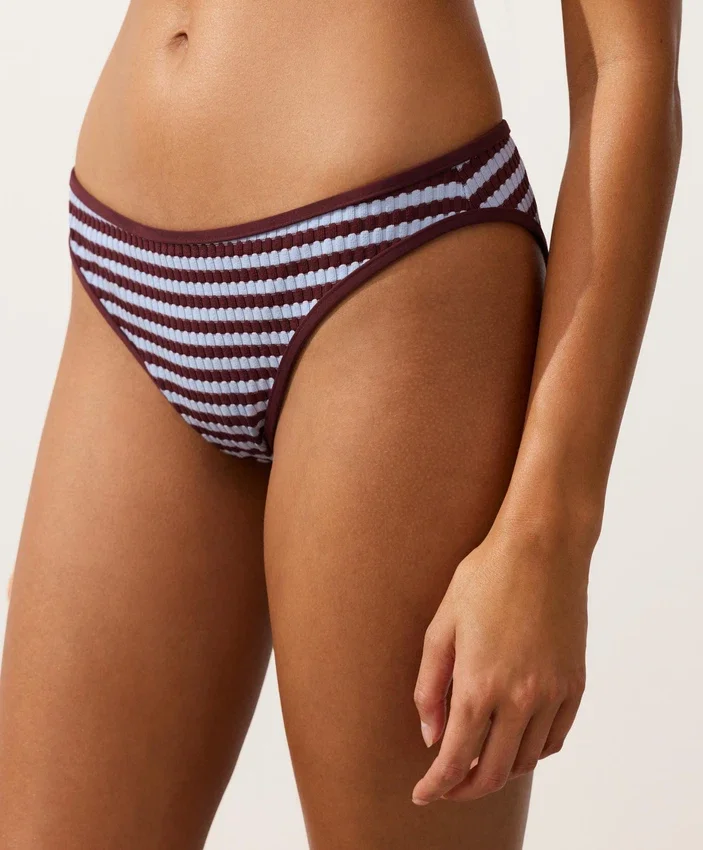 Textured Stripe Classic Bikini Briefs Textured Stripe Classic Bikini Briefs