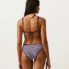 Striped Textured Halter Bikini Top Striped Textured Halter Bikini Top